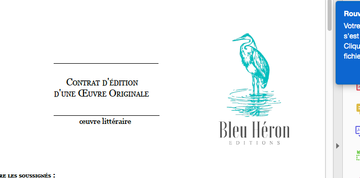 Contrat d'édition signé!